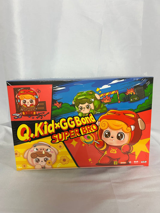 Q.Kid x GG Bond Super Bro Series Vinyl Collectible Plush Keychain Pendant Blind Box