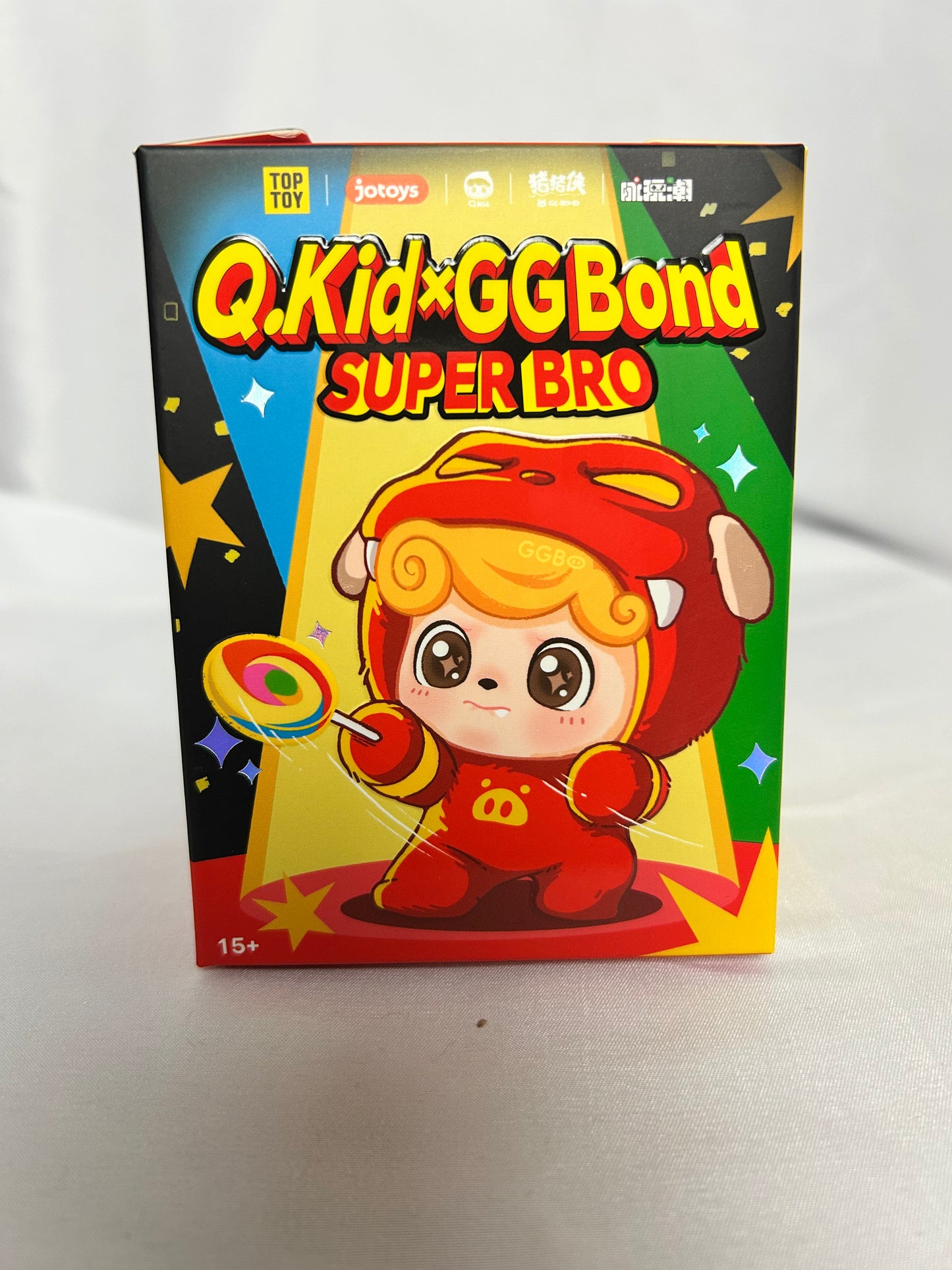 Q.Kid x GG Bond Super Bro Series Vinyl Collectible Plush Keychain Pendant Blind Box