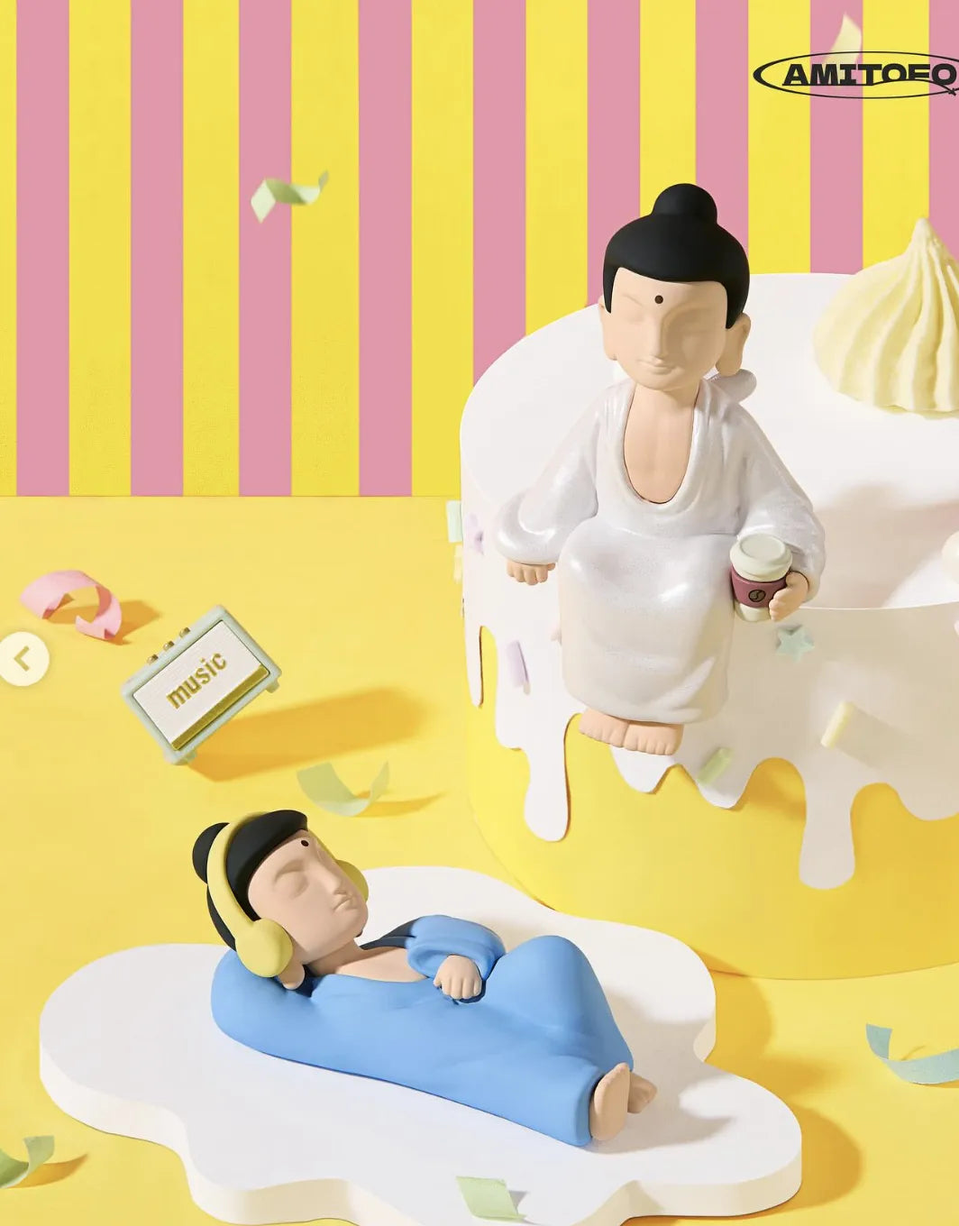 Amitofo "Give Me Five" Pass The Luck Blind Box Hippers